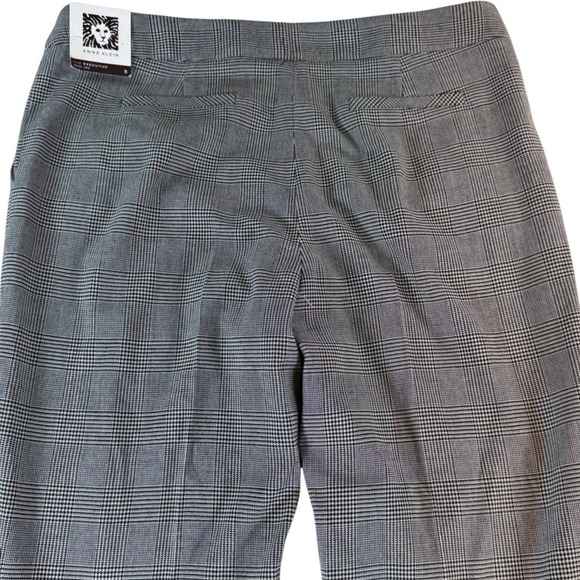 Anne Klein The Executive Boot Cut Houndstooth Plaid Dress Pants Women Size 8 - Picture 2 of 15